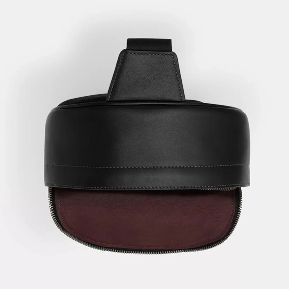 Coach West Pack Bag with Star Print Smooth Calf Leather in Gunmetal/Black NWT - Picture 11 of 16